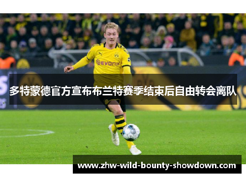 多特蒙德官方宣布布兰特赛季结束后自由转会离队